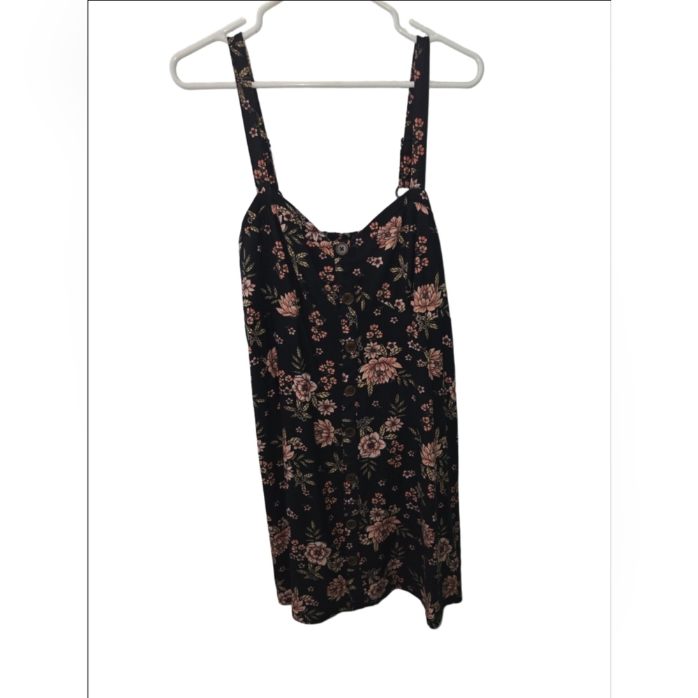 No Boundaries Black Floral Mini Dress. Juniors XXL